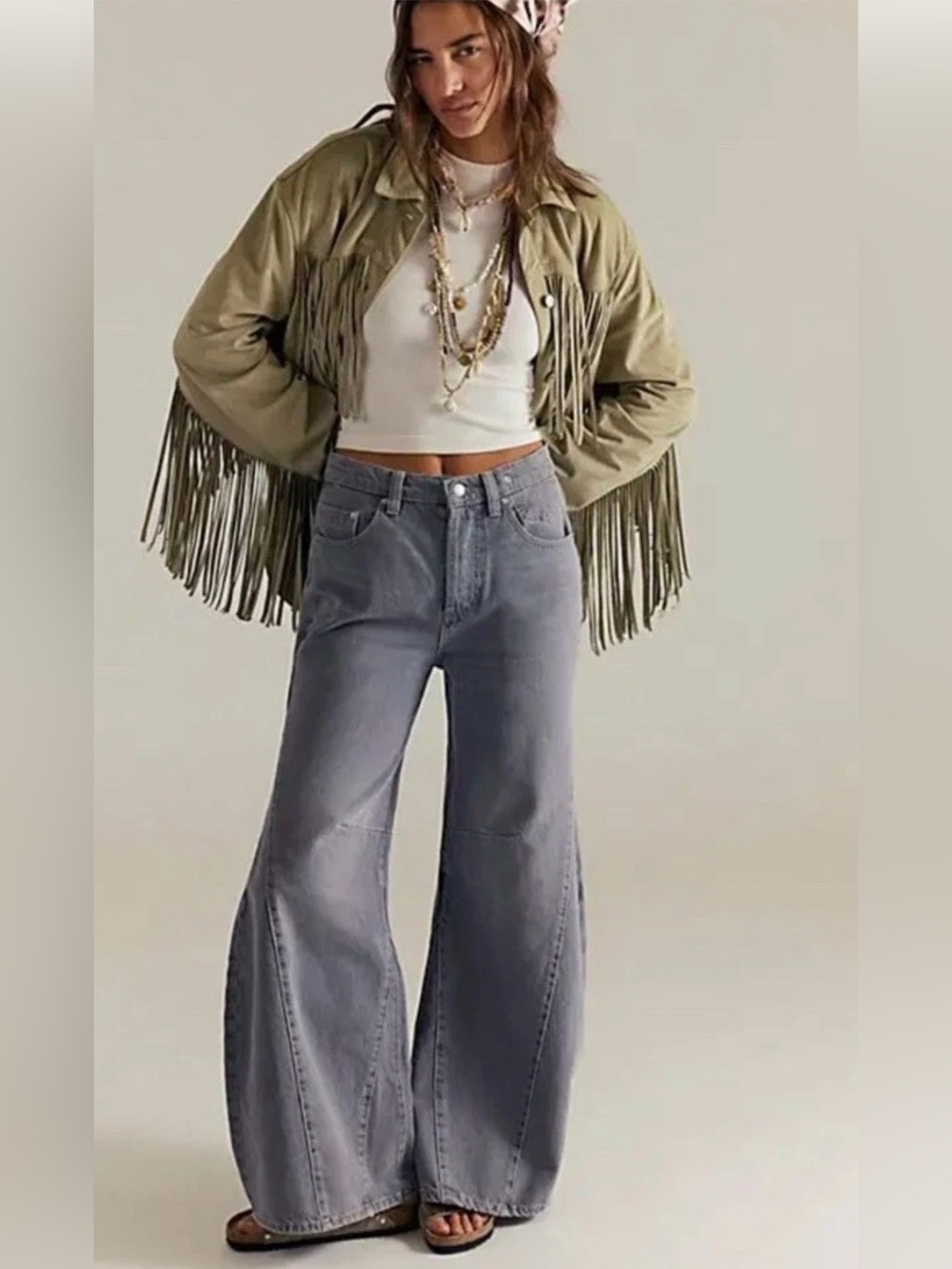 Free People Eden High Slouchy
Jeans We The Free Wide Leg
Diamond Grey 29 NWT